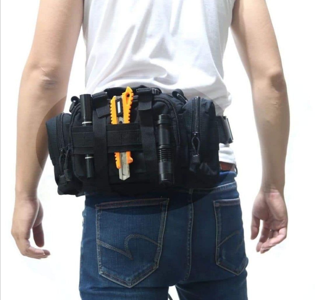 RIÑONERA MULTIPROPOSITO MOLLE IMPERMEABLE AJUSTABLE CINTURA HOMBRO ESPALDA O PECHERO