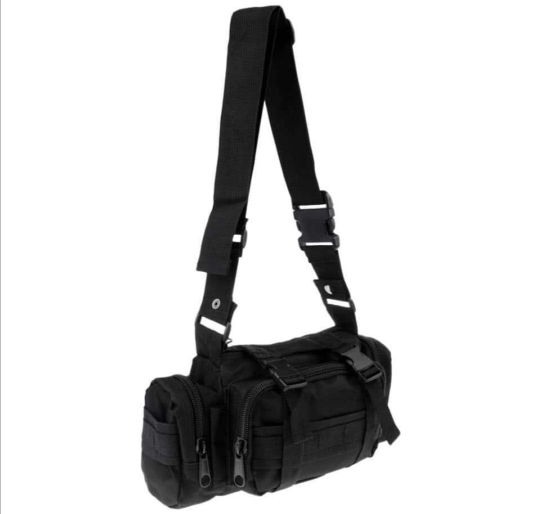 RIÑONERA MULTIPROPOSITO MOLLE IMPERMEABLE AJUSTABLE CINTURA HOMBRO ESPALDA O PECHERO