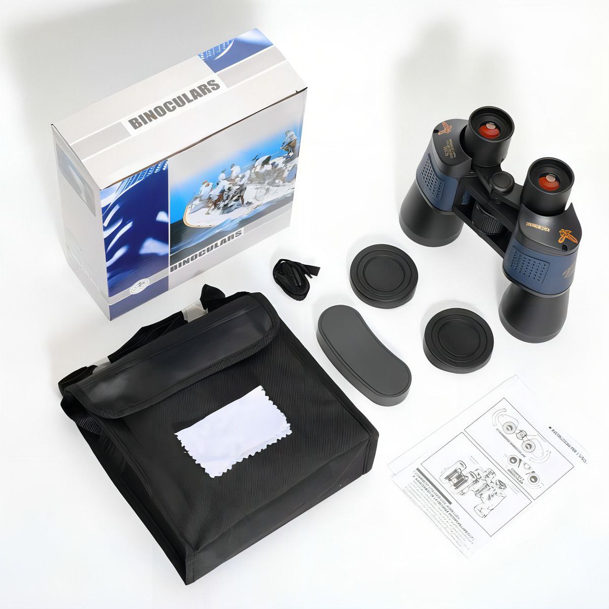 BINOCULARES CON BRUJULA 80X80 HD