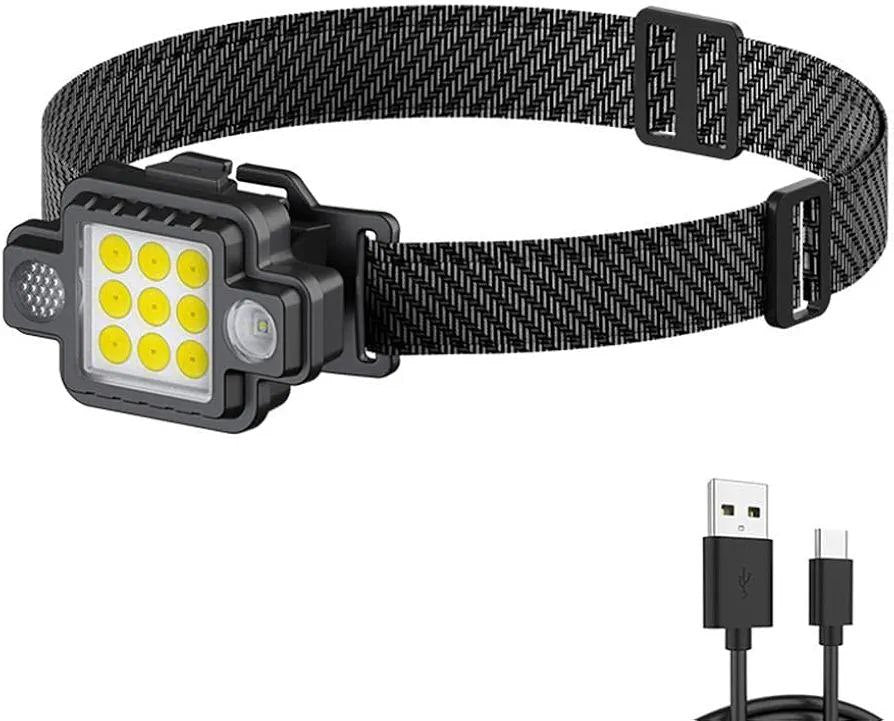 LINTERNA DE CABEZA MULTIFUNCION 9 LEDS ALTA LUMINOSIDAD 1000 LUMENS