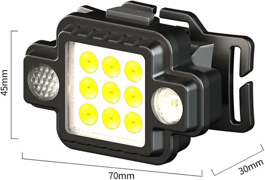 LINTERNA DE CABEZA MULTIFUNCION 9 LEDS ALTA LUMINOSIDAD 1000 LUMENS