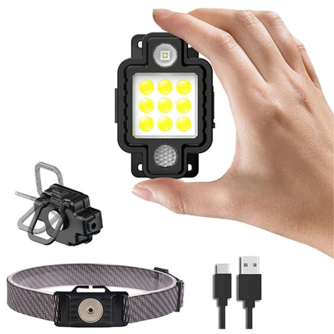 LINTERNA DE CABEZA MULTIFUNCION 9 LEDS ALTA LUMINOSIDAD 1000 LUMENS