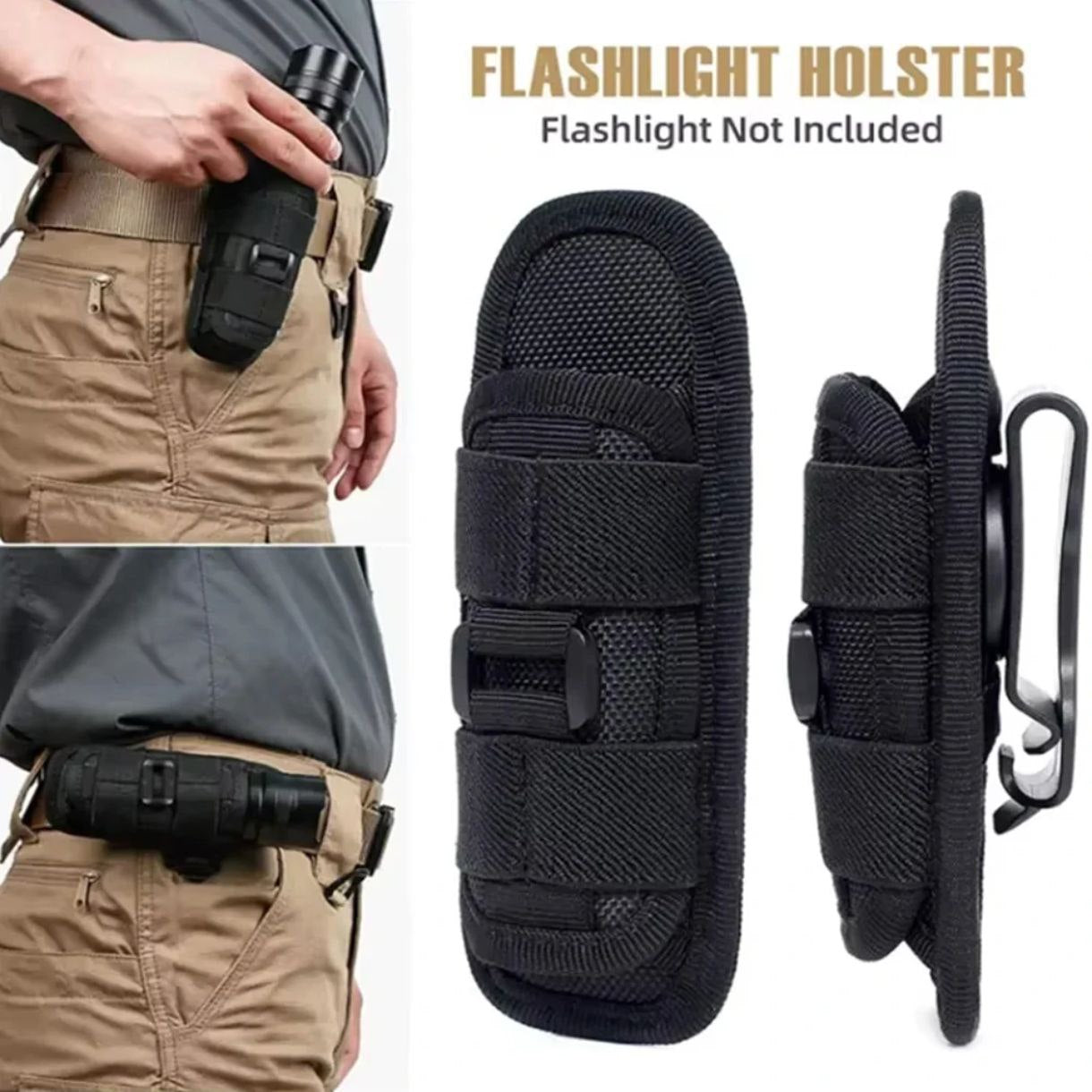 FUNDA PARA LINTERNA MOLLE COMPATIBLE Y GIRATORIA 360