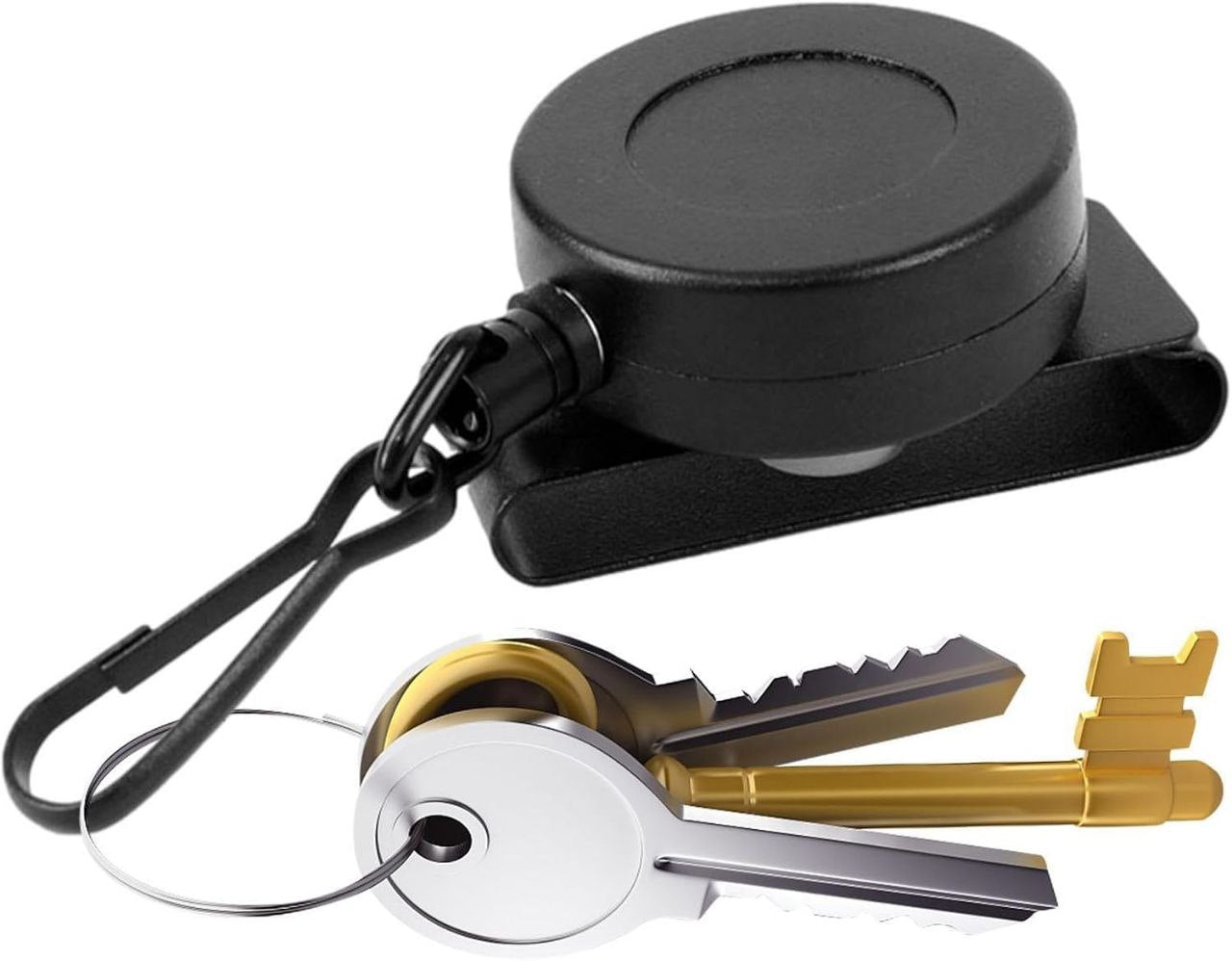 CORDON ANTIPERDIDA DE HILO DE ACERO PARA ARMA LLAVES OTROS OBJETOS COMPATIBLE CON CINTURON