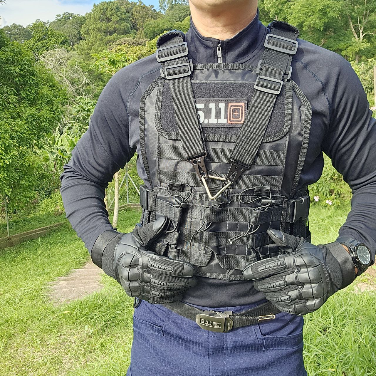 Chaleco Táctico Espartano #5 Con Portafusil Integrado
