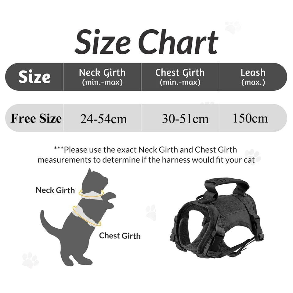Arnés Táctico para Perros Pequeños – Toy Size y Gatos