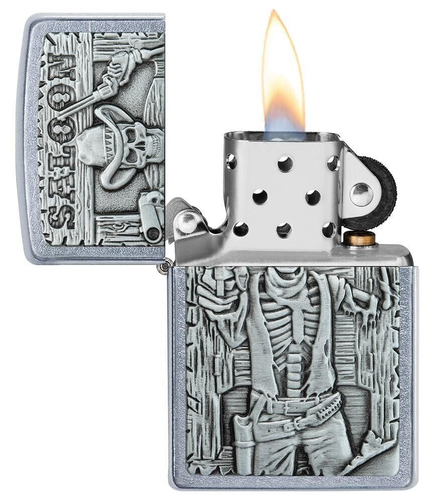 ZIPPO 49298 GUNSLINGING SKELETON