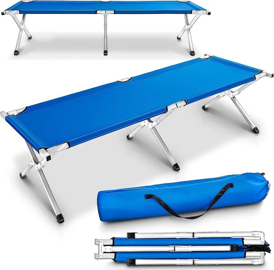 Catre plegable portátil litera portátil de acampada militar aire libre interiores ALPINE TREK