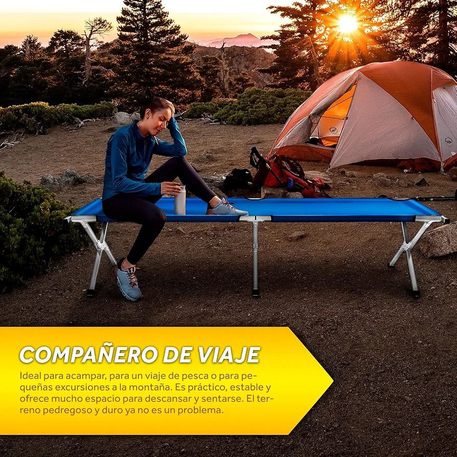 Catre plegable portátil litera portátil de acampada militar aire libre interiores ALPINE TREK