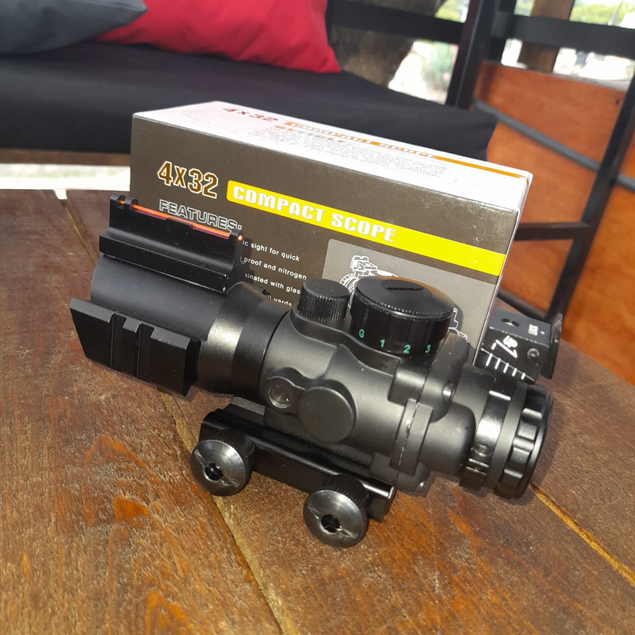 MIRA DEPORTIVA TRI ILUMINADA COMPACTA 4X32