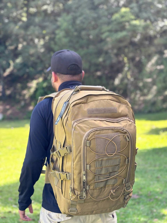 MOCHILA TACTICA DEPORTIVA EXPANSIBLE DE 39 A 65 LITROS EXTRAGRANDE