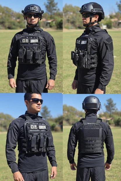 CHALECO TACTICO DEPORTIVO MOLLE  / BOLSO DE PECHO CON ZIPPER