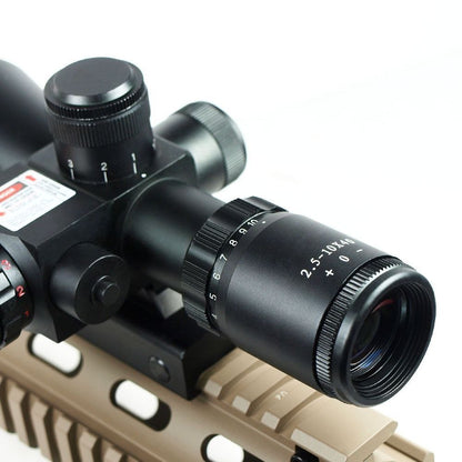 Visor óptico de caza 2.5-10x40 con Láser