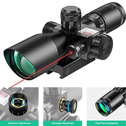 Visor óptico de caza 2.5-10x40 con Láser