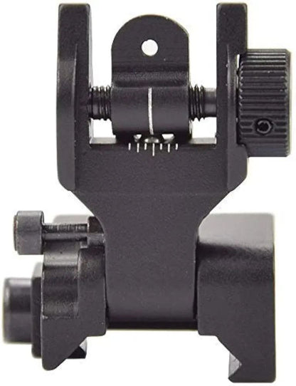 VISORES DE HIERRO RETRACTILES CON AGULOS PARA LARGO Y CORTO TIRO PRECISION +CQB RIELES 20 MM