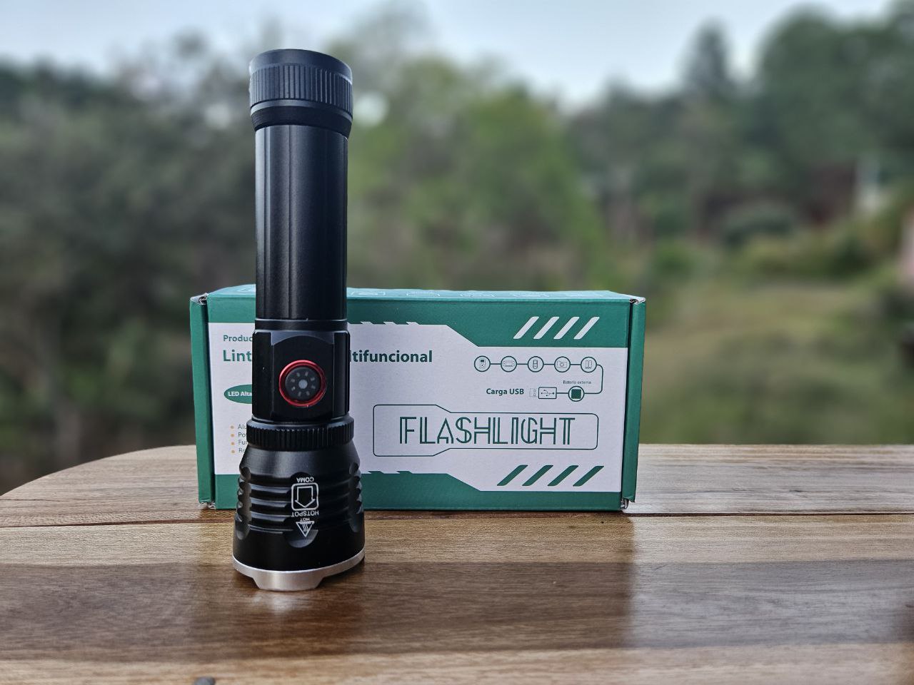 LINTERNA FLASHLIGHT MULTIFUNCION LONG RANGE RECARGABLE