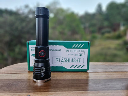 LINTERNA FLASHLIGHT MULTIFUNCION LONG RANGE RECARGABLE