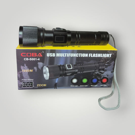 LINTERNA DE CACERIA  4 COLORES LED INTEGRADOS