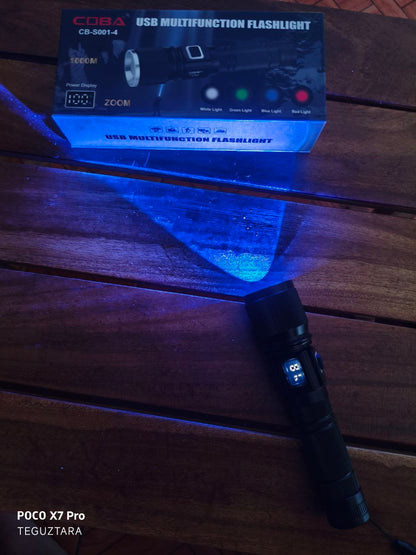 LINTERNA DE CACERIA  4 COLORES LED INTEGRADOS