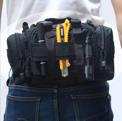 RIÑONERA MULTIPROPOSITO MOLLE IMPERMEABLE AJUSTABLE CINTURA HOMBRO ESPALDA O PECHERO