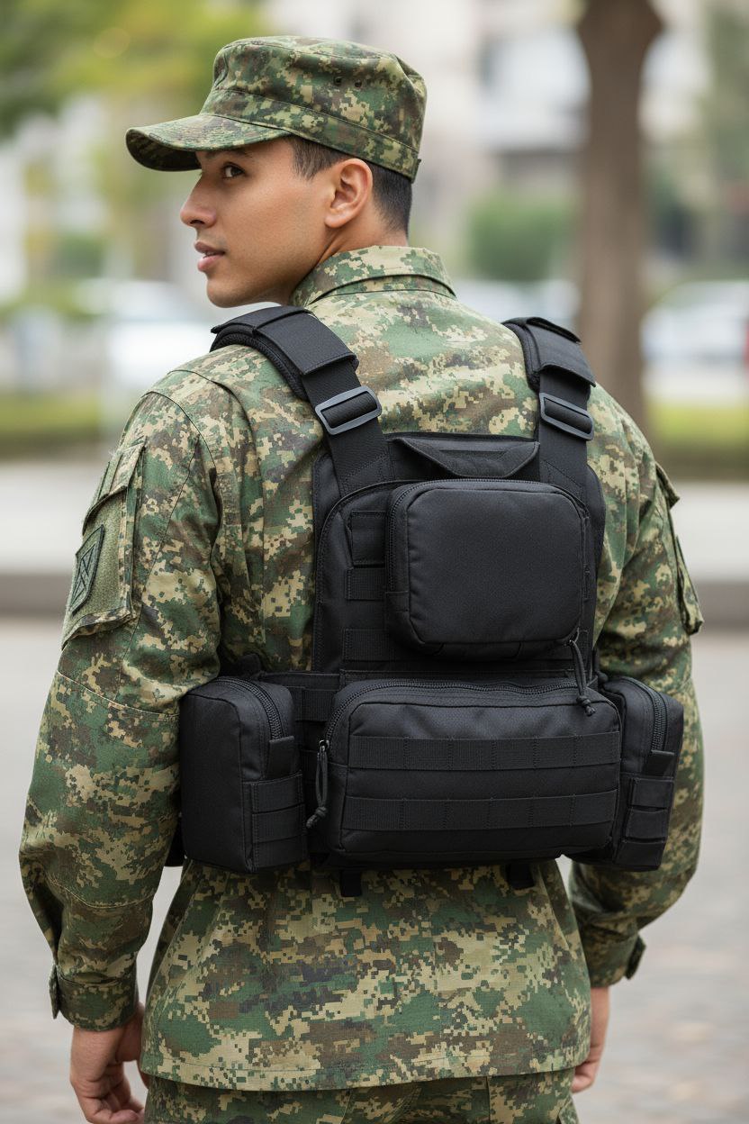 Chaleco Tactico liberación rápida engranaje acero Multicam