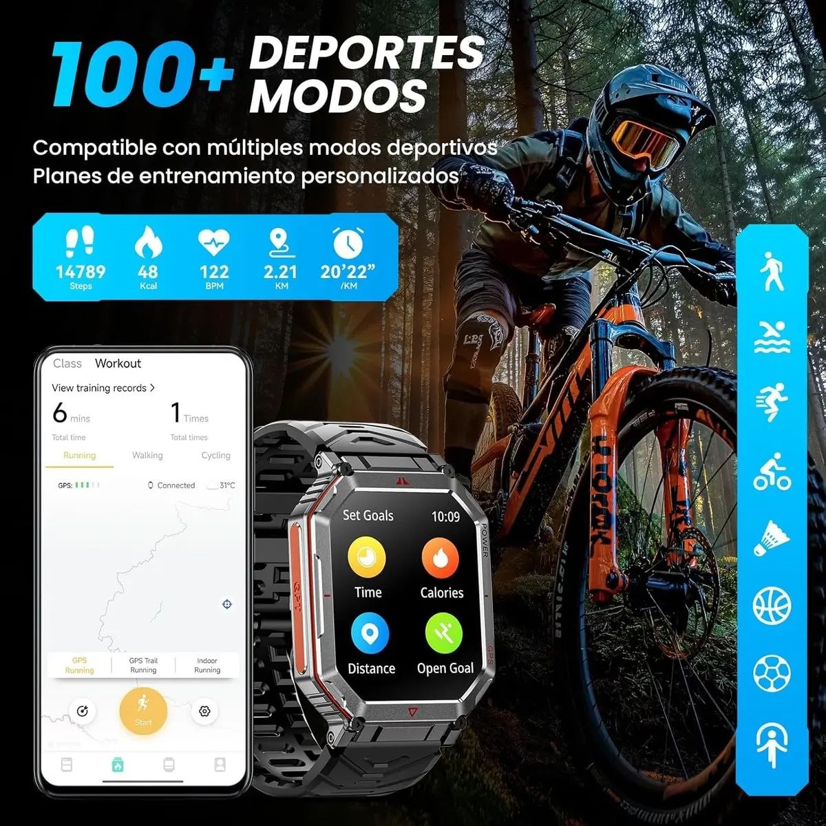 Reloj Inteligente Titan Táctico AI GPT
