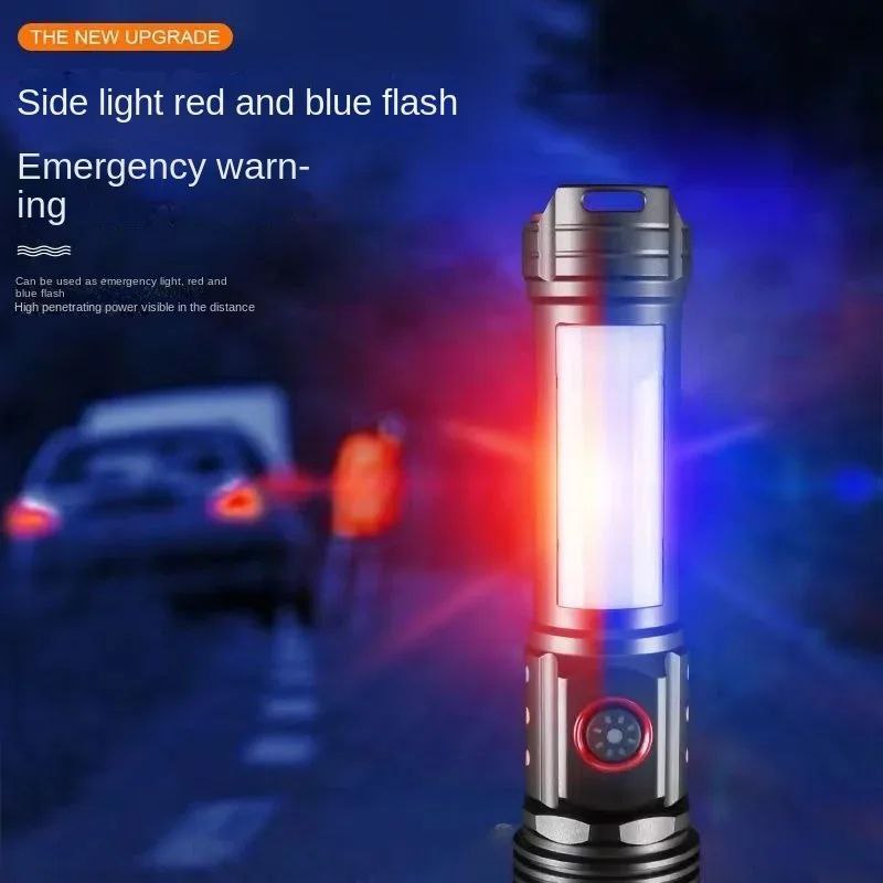 LINTERNA TACTICA DEPORTIVA OUTDOORS DE ULTRABRILLO CON SENSOR DE INDUCCION PARA COB LATERAL