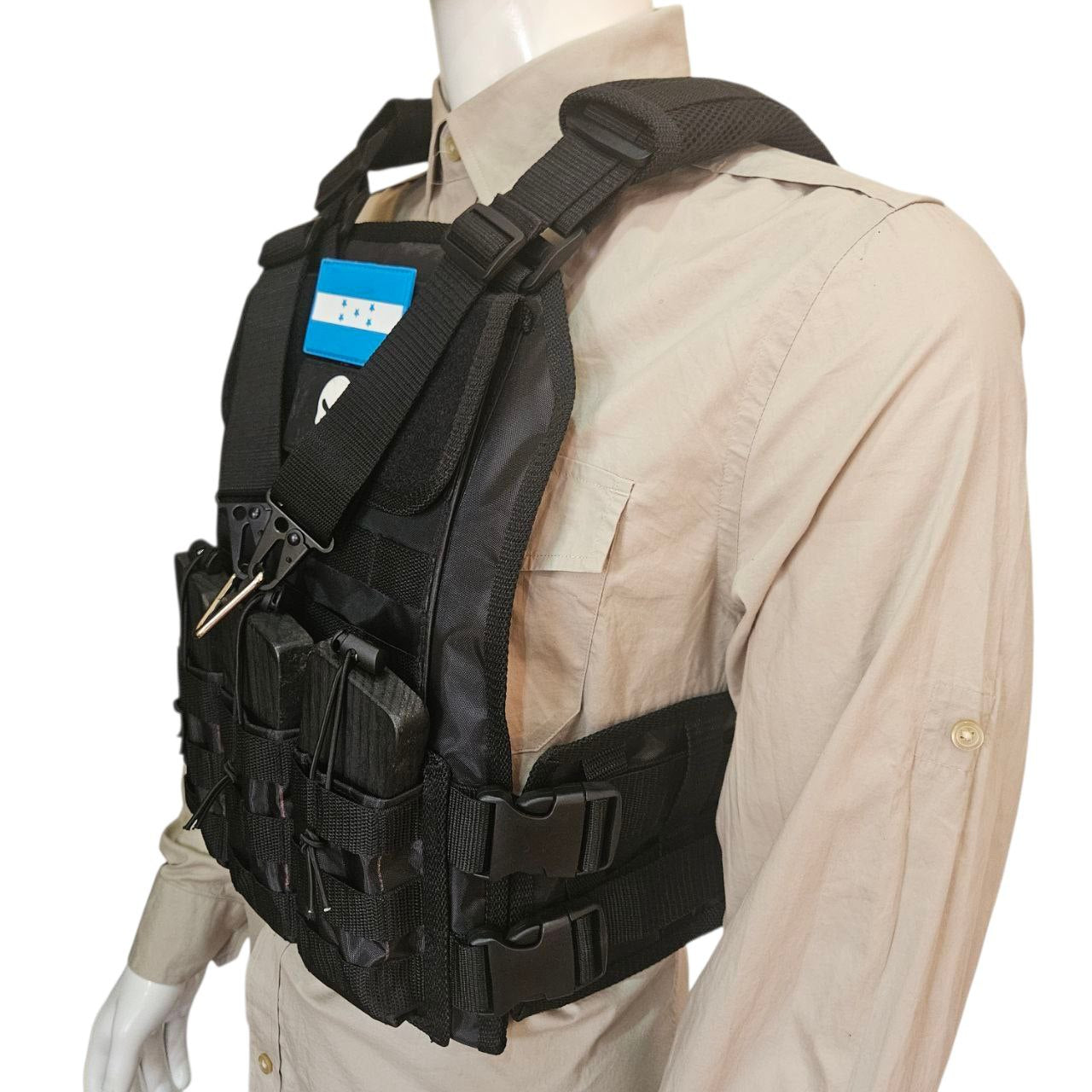 CHALECO TACTICO SPARTANO BUNGEE [ PORTAFUSIL INTEGRADO]