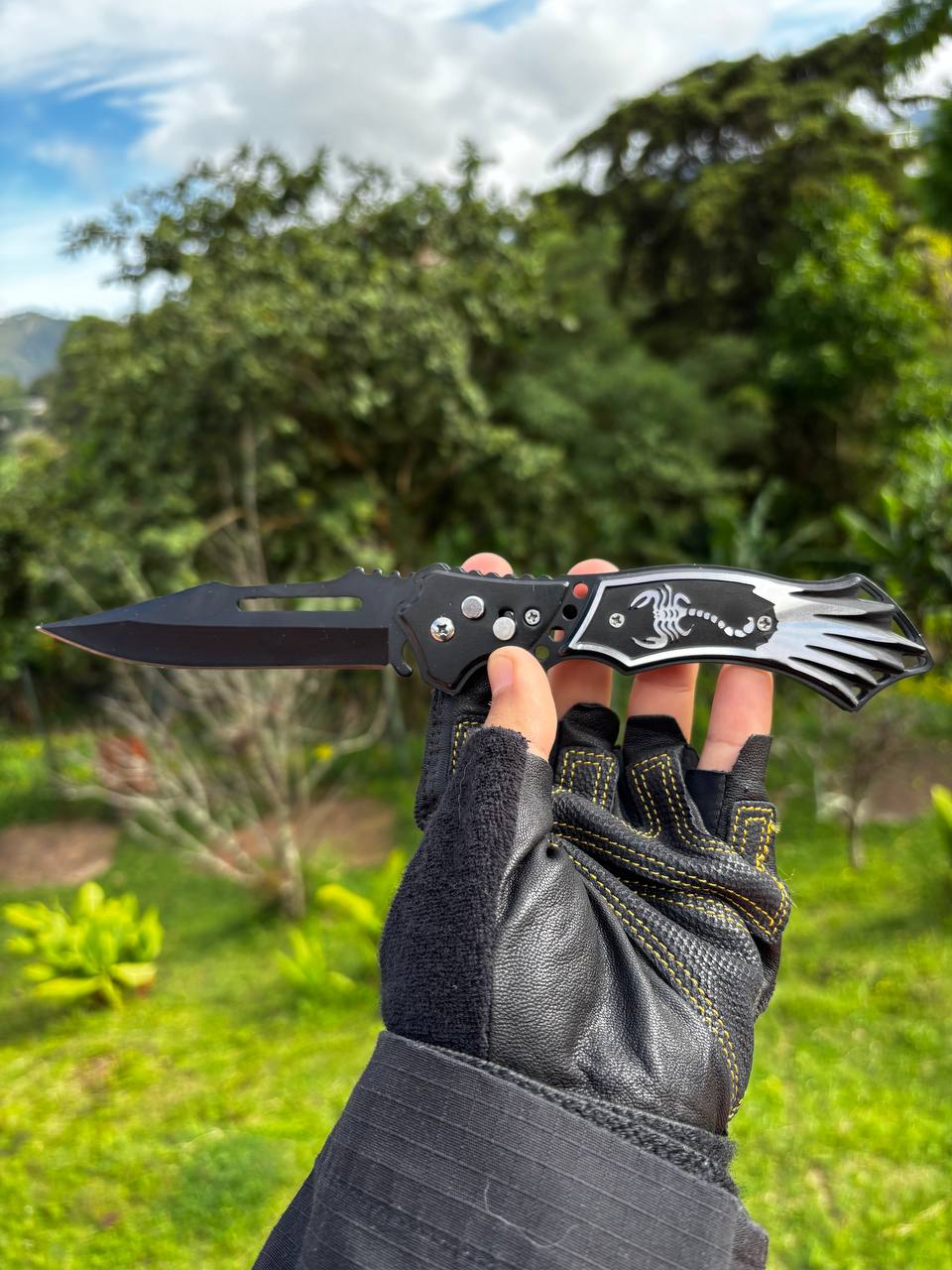 NAVAJA POCKET AUTOMATICA PLEGAGLE SCORPION CLIP SUJECION