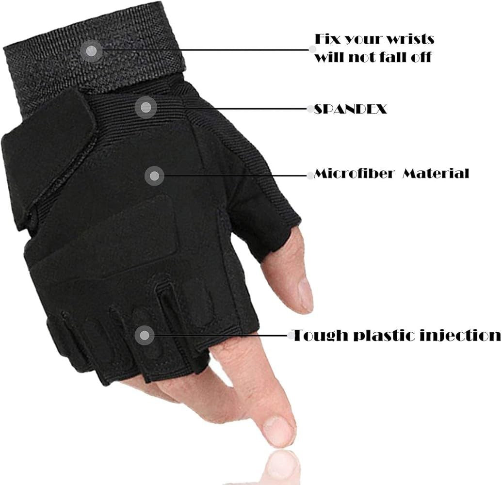 GUANTES TACTICOS DEPORTIVOS MICROFIBRA AJUSTE DE MUÑECA ANTISKIP