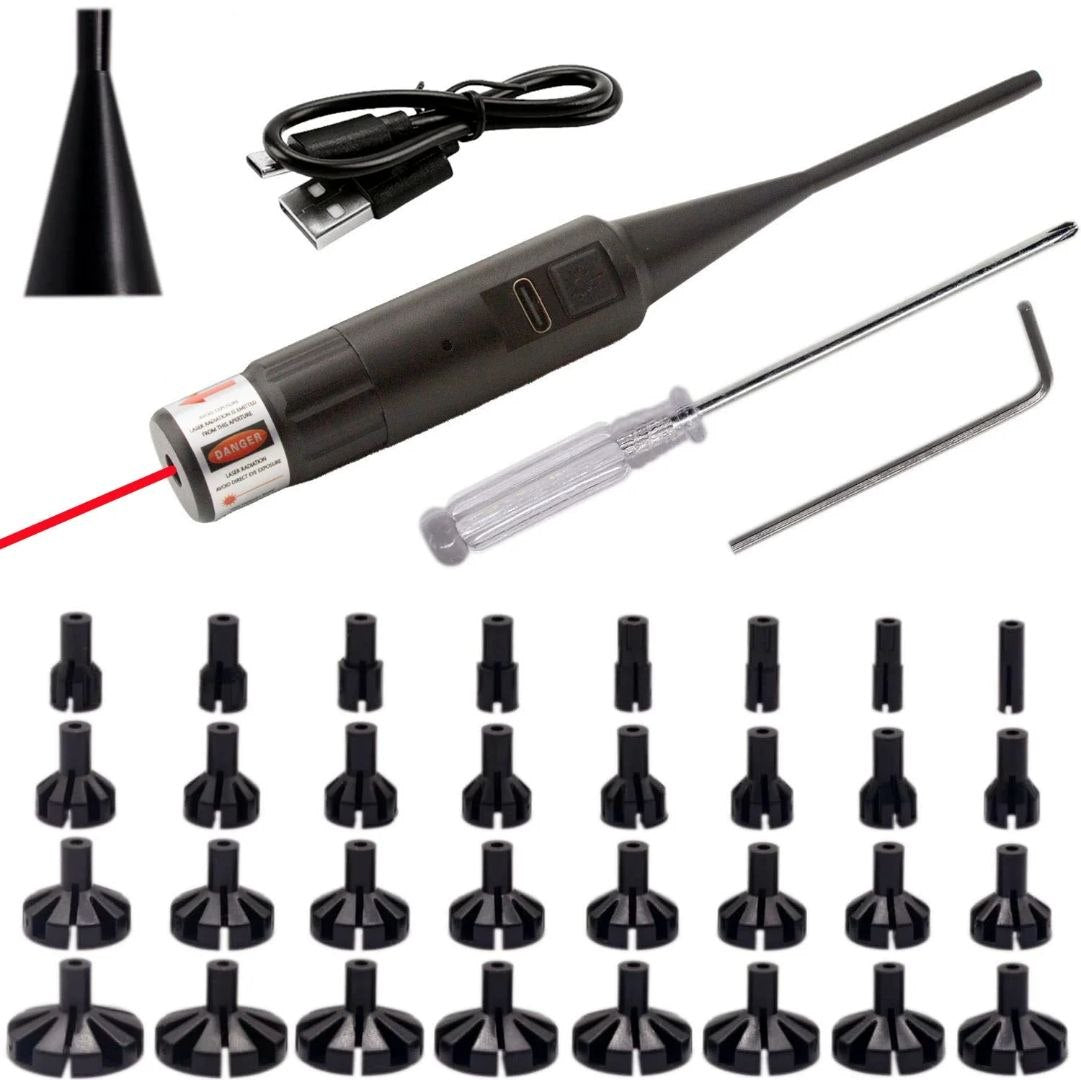 Kit Colimador Láser Universal con 32 adaptadores