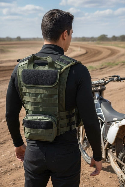 ARNÉS TÁCTICO DEPORTIVO REFLECTIVO / VELCROS Y BOLSOS DESMONTABLE