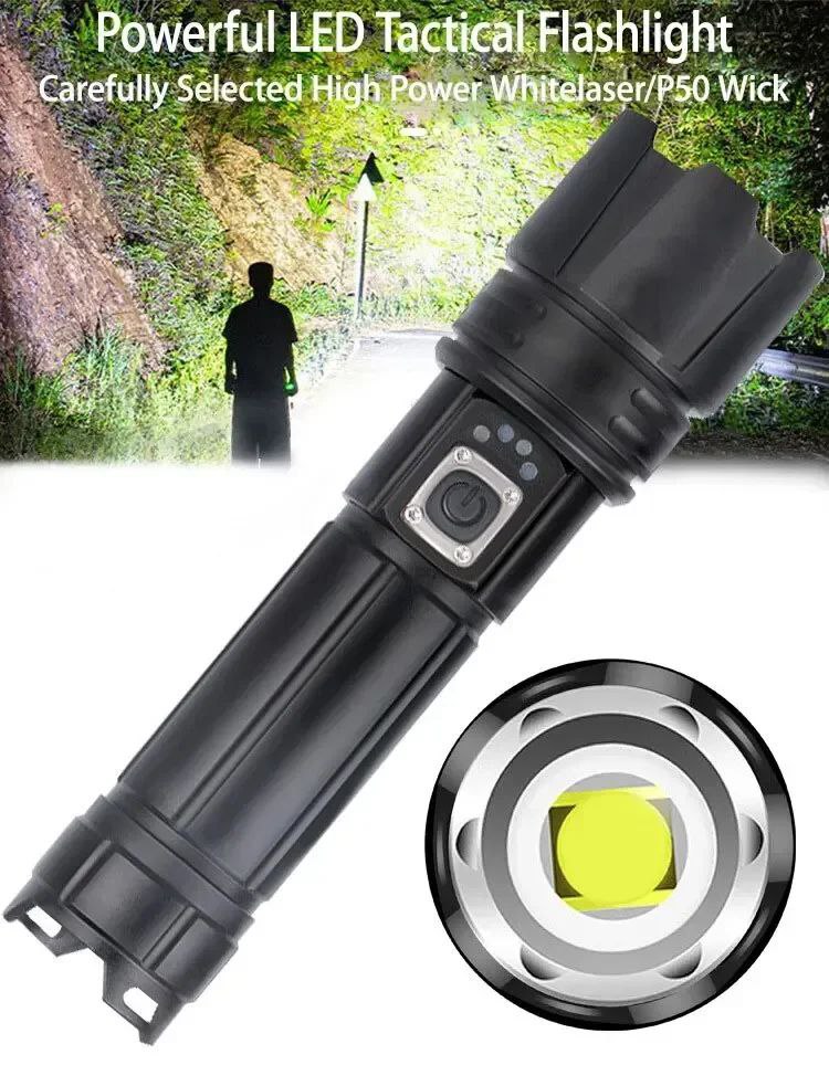 LINTERNA TACTICA DEPORTIVA RECARGABLE DE ALTA LUMINOSIDAD