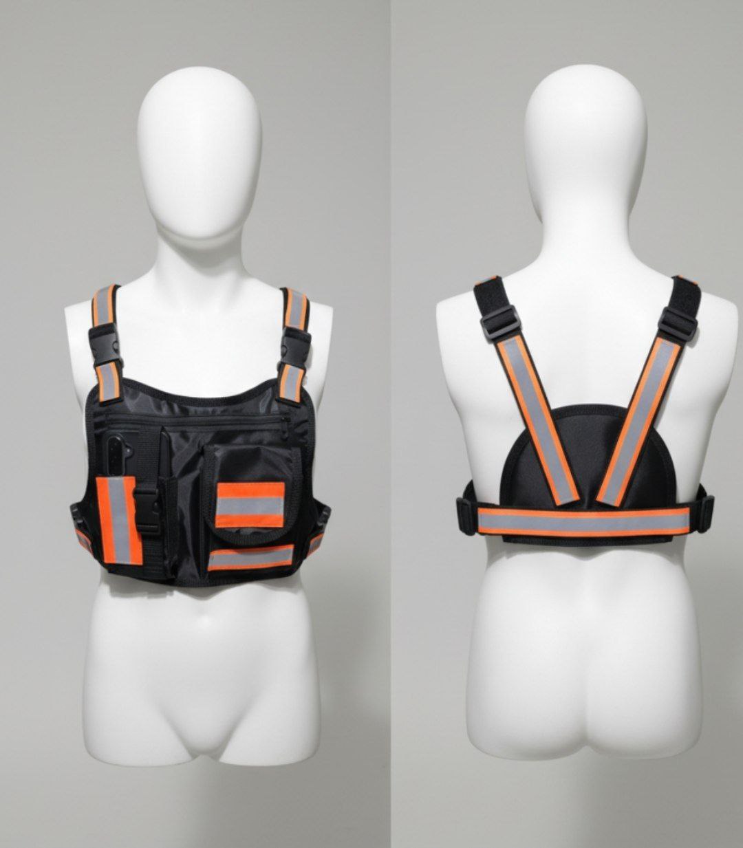 PECHERA TÁCTICA CON HOLDER DE CELULAR CON SUJETADOR PARA GRABACION DEPORTIVA