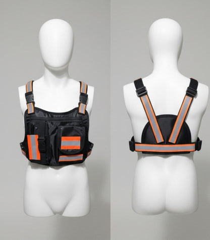 PECHERA TÁCTICA CON HOLDER DE CELULAR CON SUJETADOR PARA GRABACION DEPORTIVA