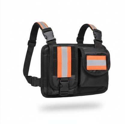 PECHERA TACTICA DEPORTIVA BANDAS REFLECTIVA DESMONTABLE  / GRADO MILITAR