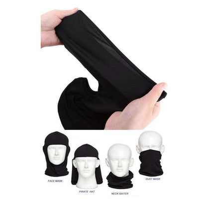 2PACK BALACLAVA DEPORTIVA LISA MULTIUSOS TÁCTICO Y DEPORTIVO STRETCH TRANSPIRABLE AJUSTABLE