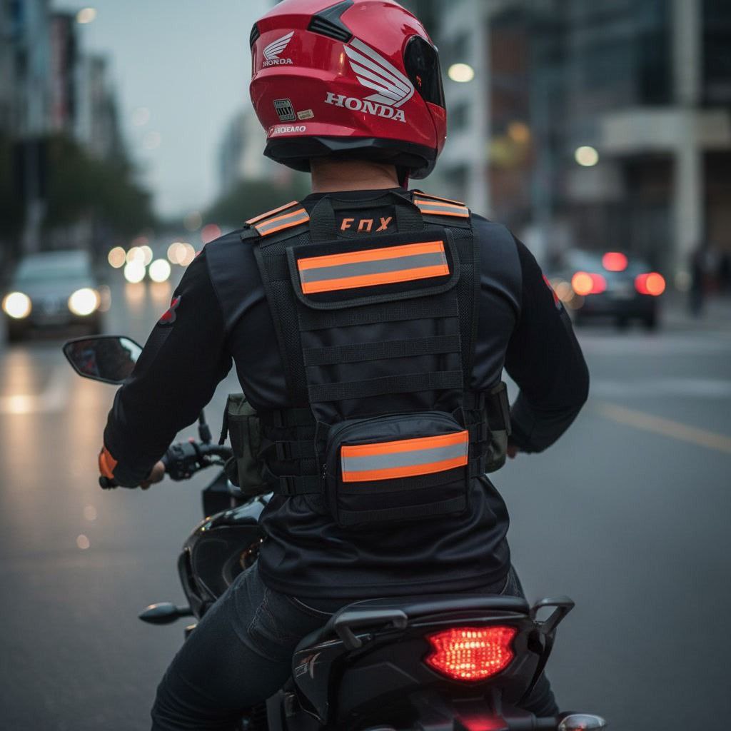 ARNÉS TÁCTICO DEPORTIVO REFLECTIVO / VELCROS Y BOLSOS DESMONTABLE