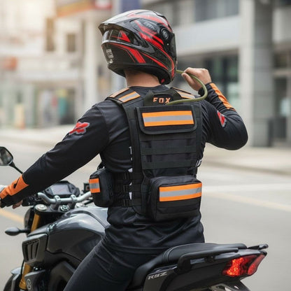 ARNÉS TÁCTICO DEPORTIVO REFLECTIVO / VELCROS Y BOLSOS DESMONTABLE