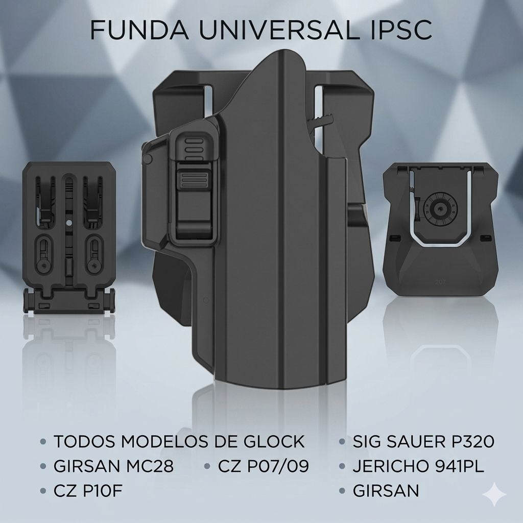 FUNDA IPSC UNIVERSAL 9MM INYECCION POLIMERO