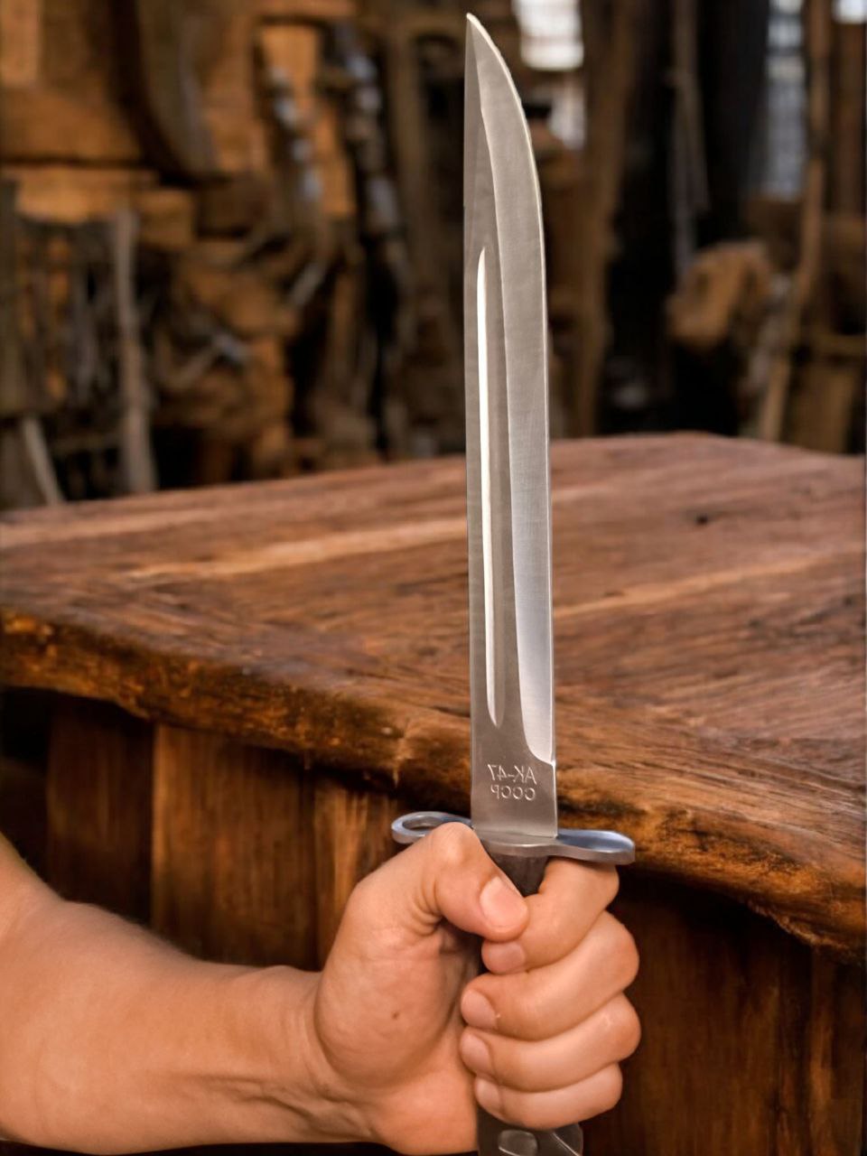 CUCHILLO BAYONETA AK47CCCP  DE ACERO ASS1 RUSSIAN CAZA CAMPING