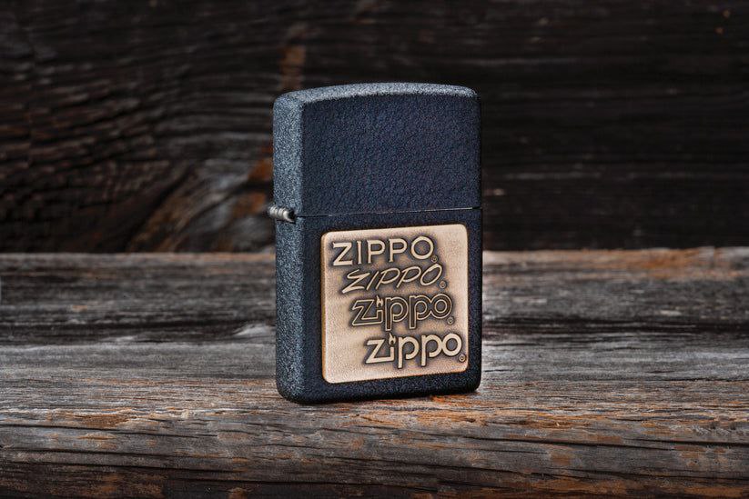 ZIPPO 362 BLACK CRACKLE GOLD