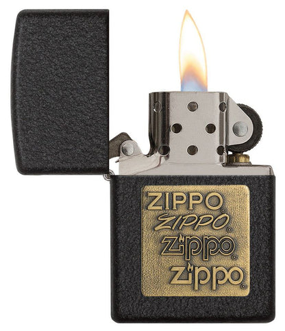 ZIPPO 362 BLACK CRACKLE GOLD