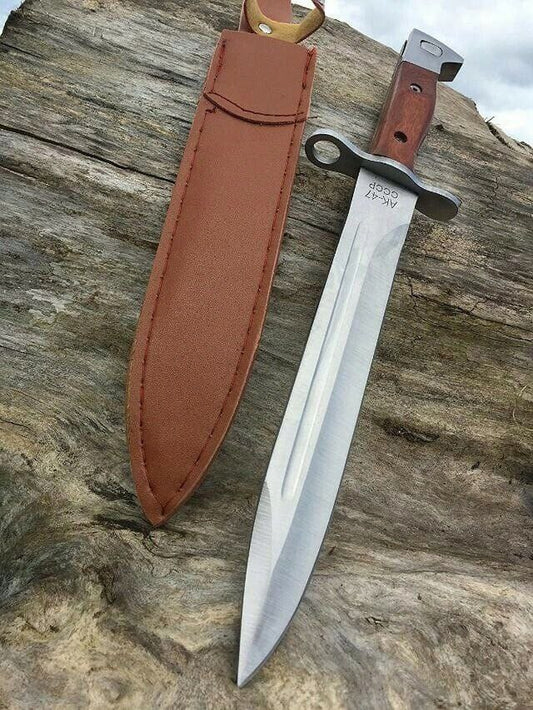 CUCHILLO BAYONETA AK47CCCP  DE ACERO ASS1 RUSSIAN CAZA CAMPING