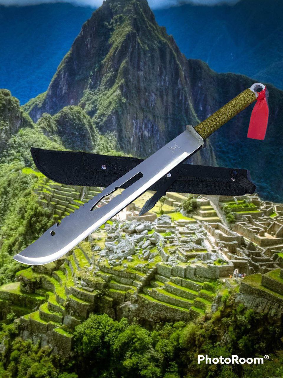 CUCHILLO MACHETE SAMURAI   MANGO PARACORD 69 CMS