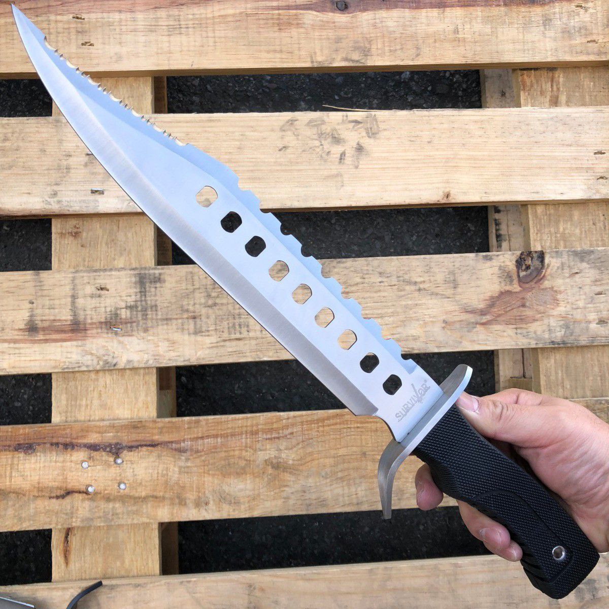 CUCHILLO RAMBO  CEOO21 17 PULGADAS XXL CON MANGO ESTRIA DIAMANTE ANTIDESLIZANTE
