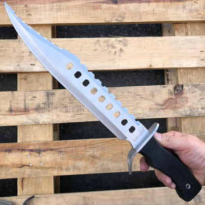 CUCHILLO RAMBO  CEOO21 17 PULGADAS XXL CON MANGO ESTRIA DIAMANTE ANTIDESLIZANTE