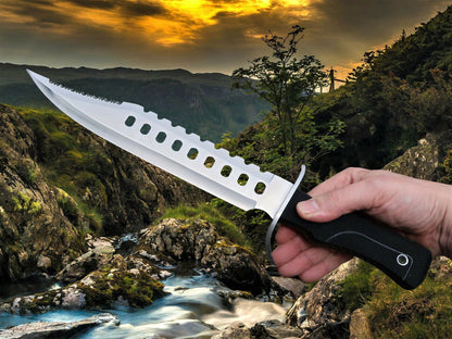 CUCHILLO RAMBO  CEOO21 17 PULGADAS XXL CON MANGO ESTRIA DIAMANTE ANTIDESLIZANTE