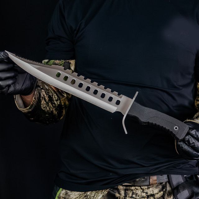 CUCHILLO RAMBO  CEOO21 17 PULGADAS XXL CON MANGO ESTRIA DIAMANTE ANTIDESLIZANTE