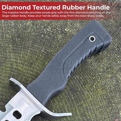 CUCHILLO RAMBO  CEOO21 17 PULGADAS XXL CON MANGO ESTRIA DIAMANTE ANTIDESLIZANTE